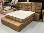 Luxe Boxspring Calvin 180x200cm NIEUW - Complete set UNIEK, Huis en Inrichting, Slaapkamer | Boxsprings, Nieuw, Beige, 180 cm