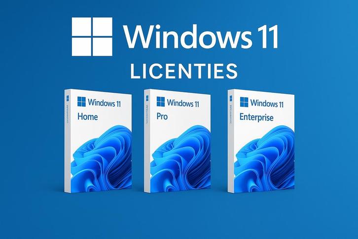 Windows 11 licenties - Home, Pro, Enterprise, Computers en Software, Besturingssoftware, Nieuw, Windows, Verzenden