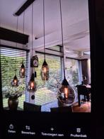 Mooie Nino hanglamp - 5 lamps - smoke kleur, Ophalen of Verzenden, Zo goed als nieuw, Glas, Modern