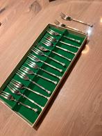14 Vintage Sola verzilverde taartvorkjes / gebaksvorkjes, Antiek en Kunst, Ophalen of Verzenden