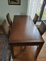 Eettafel met 4 stoelen, Ophalen, Zo goed als nieuw, 4 tot 6 stoelen