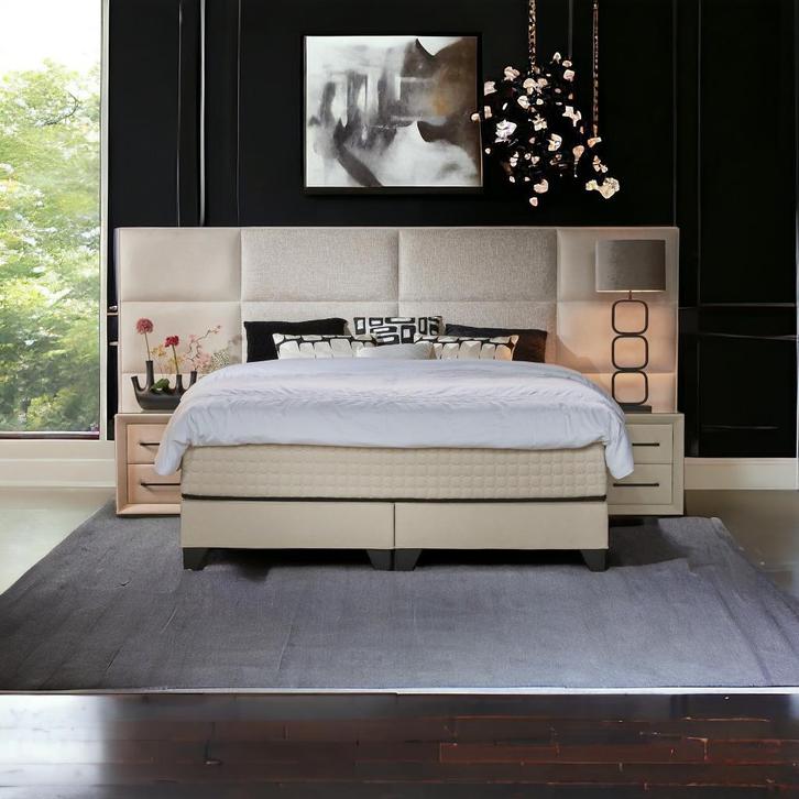 SERTA BOXSPRINGS SHOWROOMSALE, Huis en Inrichting, Slaapkamer | Boxsprings, Nieuw, 180 cm, Overige maten, Tweepersoons, Crème