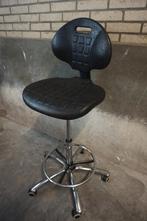 Werkplaatsstoel, werkplaatsstoel hoge bureaustoel werkstoel, Ophalen of Verzenden, Ergonomisch, Zwart, Bureaustoel