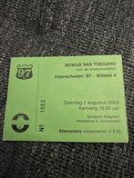 Voorschoten ‘97 - Willem 2 ticket 02-08-2003, Verzamelen, Sportartikelen en Voetbal, Ophalen of Verzenden