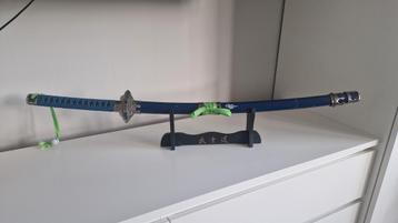 Blauwe Exorcist decoratieve katana beschikbaar voor biedingen