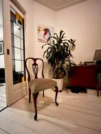 Set van twee Queen Anne/Chippendale revival stoelen, Huis en Inrichting, Stoelen, Ophalen, Gebruikt, Twee, Bruin