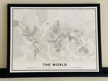 Wereldkaart met Prikbord - Nieuw! beschikbaar voor biedingen