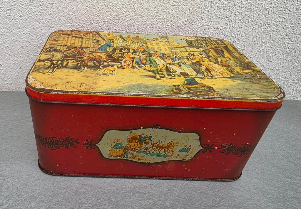 Vintage Beschilderde Koektrommel, Ophalen of Verzenden