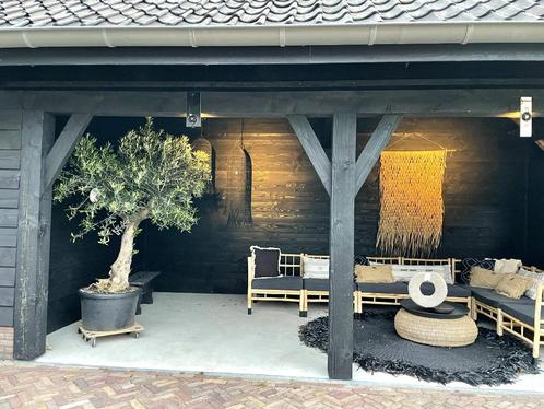 Luxe rond buitenkleet zwart - 220 cm, Huis en Inrichting, Stoffering | Tapijten en Kleden, Zo goed als nieuw, 200 cm of meer, 200 cm of meer