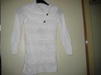 Witte lange trui, 128, Dopodopo Girls, Kinderen en Baby's, Kinderkleding | Maat 128, Ophalen of Verzenden, Zo goed als nieuw, Meisje