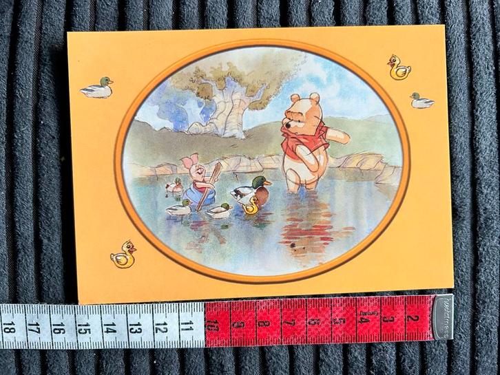 17. Disney kaart Winnie the Pooh eendjes vijver, Verzamelen, Ansichtkaarten | Themakaarten, Ongelopen, 1980 tot heden, Ophalen of Verzenden