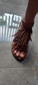 Bruine Zamani Sandalen met Franjes - Maat 37, Bruin, Zamani, Gedragen, Sandalen of Muiltjes
