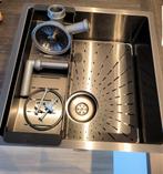 Caressi Spoelbak Gun Metal - CAPP40R10GM - Nieuwstaat!, Overige kleuren, Nieuw, Minder dan 100 cm, 25 tot 50 cm