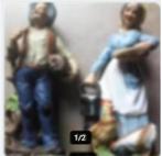 2 porseleinen beeldjes lengte 21 cm, Verzamelen, Beelden en Beeldjes, Ophalen of Verzenden, Zo goed als nieuw, Overige typen