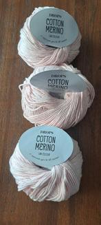 DROPS Cotton Merino - Zachtroze Garen (3 bollen), Ophalen of Verzenden, Nieuw, Breien of Haken, Wol of Garen