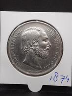 Rijksdaalder 1874 koning Willem III, Postzegels en Munten, Munten | Nederland, Koning Willem III, Zilver, Ophalen of Verzenden