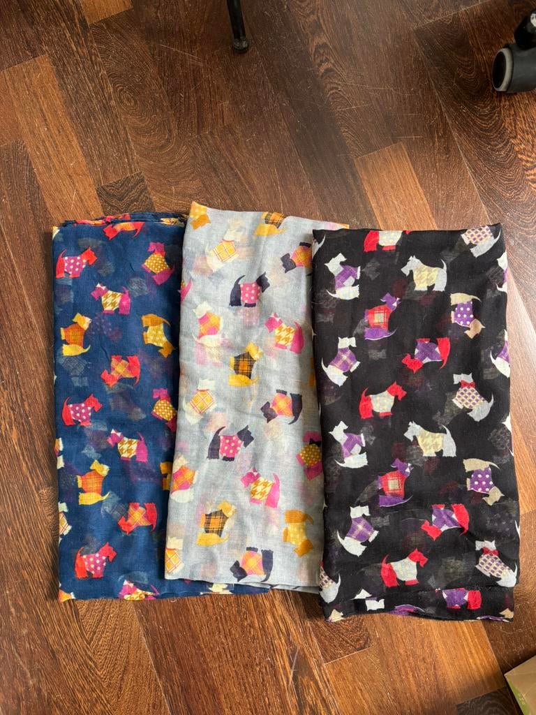 Schotse terrier sjaals, Ophalen of Verzenden, Gedragen, Maat 46/48 (XL) of groter, Sjaal