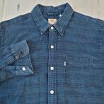 Levi's heren denim overhemd M donker blauw lange mouwen, Kleding | Heren, Blauw, Zo goed als nieuw, Levi’s, Halswijdte 39/40 (M)