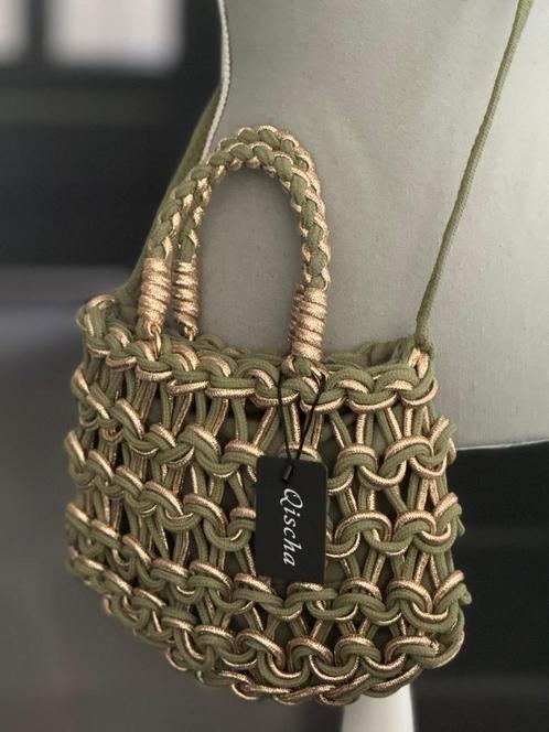 Damestas gevlochten stof, erschillende kleuren, Sieraden, Tassen en Uiterlijk, Tassen | Damestassen, Nieuw, Handtas, Overige kleuren