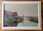 Schilderij No.1 Huis aan water Gesig. Jan van Dijck Ca.1930, Ophalen of Verzenden