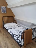 Ikea Minnen Meegroeibed Zwart, Kinderen en Baby's, Ophalen, Gebruikt, 70 tot 85 cm, 140 tot 160 cm