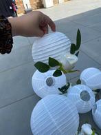 Lampionnen met bloemen 10 stuks, Versiering, Ophalen of Verzenden, Zo goed als nieuw, Geboorte of Huwelijk