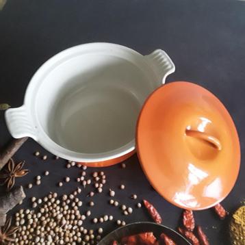 Le Creuset pan ovenschaal met deksel 18 cm - oranje  beschikbaar voor biedingen