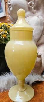 Jaren 1960 .lichtgele vintage apothekerspot, Antiek en Kunst, Antiek | Glas en Kristal, Ophalen of Verzenden