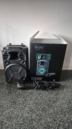 Brainz Karaoke Boombox met Microfoon - Nieuwstaat, Ophalen of Verzenden, Zo goed als nieuw, Complete set