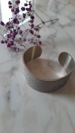 Edelstalen Armband met Glitter, Ophalen of Verzenden, Zo goed als nieuw, Zilver, Staal