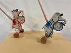 Loop-olifantjes, Kinderen en Baby's, Speelgoed | Houten speelgoed, Ophalen of Verzenden, Gebruikt, Duw- of Trekspeelgoed