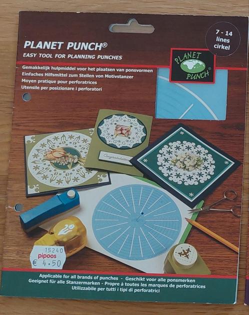 Planet Punch - pons sjabloon - 7-14 lines cirkel, Hobby en Vrije tijd, Kaarten | Zelf maken, Nieuw, Pons of Mal, Overige thema's