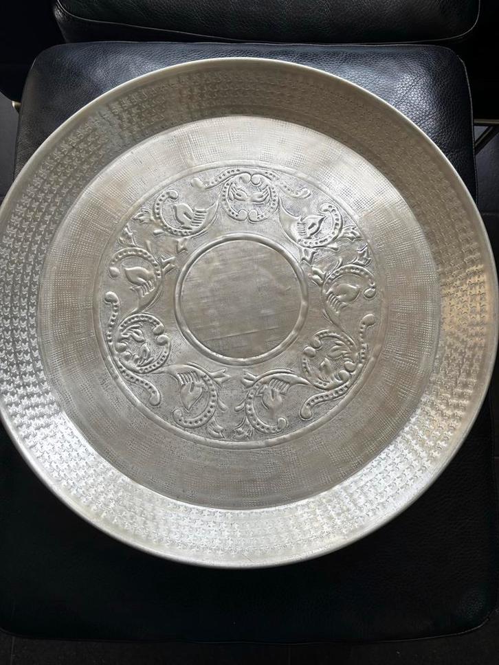 Decoratieve Schaal XL / Dienblad - Ø 57,5 cm, Huis en Inrichting, Woonaccessoires | Dienbladen, Nieuw, Metaal, Rond, Ophalen