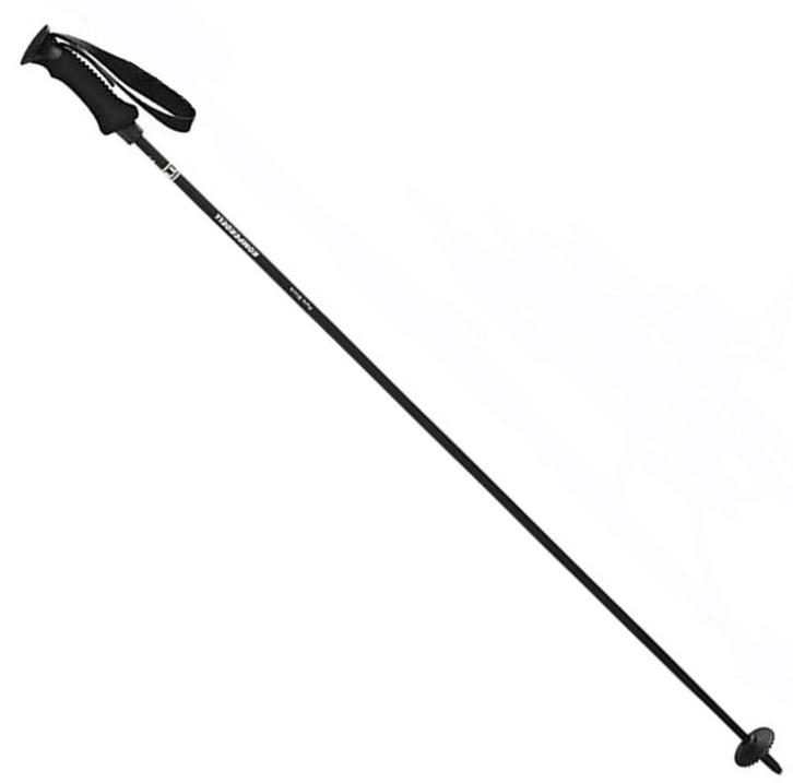 Komperdell Carbon Pure Black zwarte skistokken 115 120 125, Sport en Fitness, Skiën en Langlaufen, Nieuw, Stokken, Skiën, Overige merken