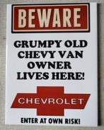 Chevy Van metalen bord, Ophalen of Verzenden, Nieuw, Reclamebord