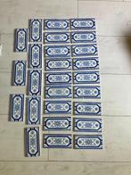 Randtegels antiek blauw wit ongeveer 30 stuks 15,5 x 7,7 cm, Antiek en Kunst, Antiek | Wandborden en Tegels, Ophalen of Verzenden