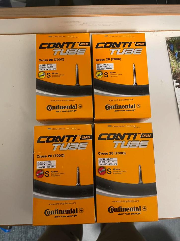 Continental Binnenbanden 32-47mm Racefiets / Gravelbike, Fietsen en Brommers, Fietsonderdelen, Zo goed als nieuw, Racefiets, Band