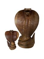 Houten Cobra Beelden Set, Ophalen of Verzenden