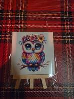 Schilderij Uil op Ezel, Ophalen of Verzenden, Nieuw