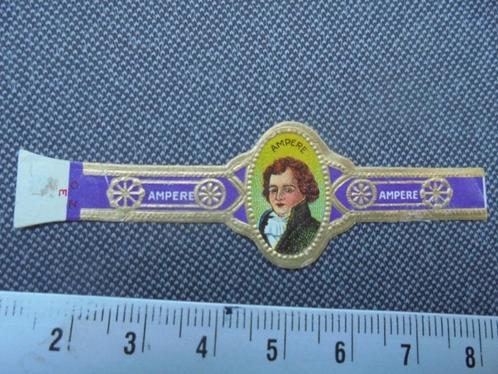 Oude sigarenband met portret AMPERE, Verzamelen, Rookartikelen, Aanstekers en Luciferdoosjes, Zo goed als nieuw, Sigarenbandjes