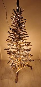 kerstboom van hout met binnen+ buiten lampjes kerstboom, Ophalen, Zo goed als nieuw