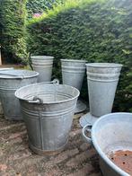 Zinken potten en teilen, Ophalen, Gebruikt, Minder dan 30 cm, Rond