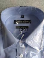 NIEUW overhemd hemd, tailor and son, maat 39, Kleding | Heren, Overhemden, Ophalen of Verzenden, Nieuw, Blauw, Halswijdte 39/40 (M)