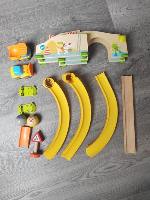 HABA Rollebollen Kullerbü speelbaan bouwplaats, Kinderen en Baby's, Speelgoed | Houten speelgoed, Zo goed als nieuw, Overige typen
