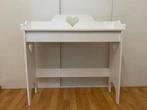 Witte Kaptafel Brocante met Hartjes – Nieuwstaat!, Huis en Inrichting, Tafels | Kaptafels, Ophalen, 50 tot 100 cm, Zo goed als nieuw