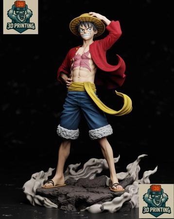 One Piece Luffy Statue – 16K Resin Print (Ongeschilderd) beschikbaar voor biedingen