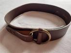 FRED DE LA BRETONIERE Leren riem  D-ring gesp, Fred de la Bretoniere, 80 tot 90 cm, Bruin, Echt leder