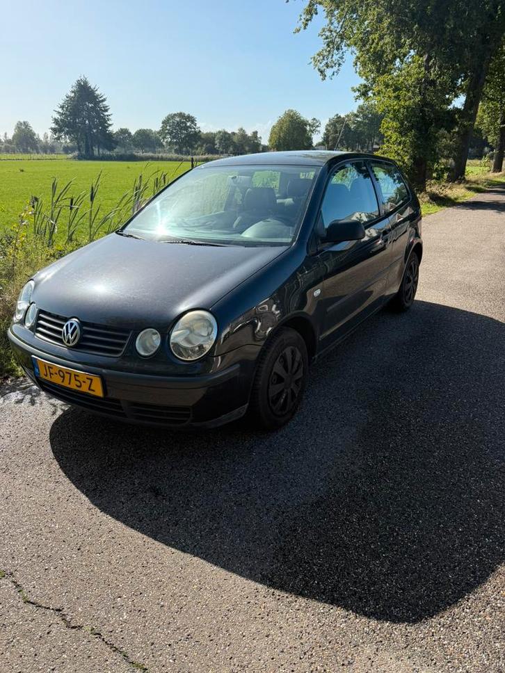 Volkswagen 2003 Zwart, Auto's, Volkswagen, Particulier, Polo, Airbags, Airconditioning, Bluetooth, Boordcomputer, Lichtmetalen velgen