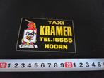 sticker hoorn taxi kramer *, Ophalen, Zo goed als nieuw, Bedrijf of Vereniging