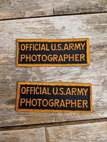 Origineel Embleem Official US Army Photographer ww2  beschikbaar voor biedingen